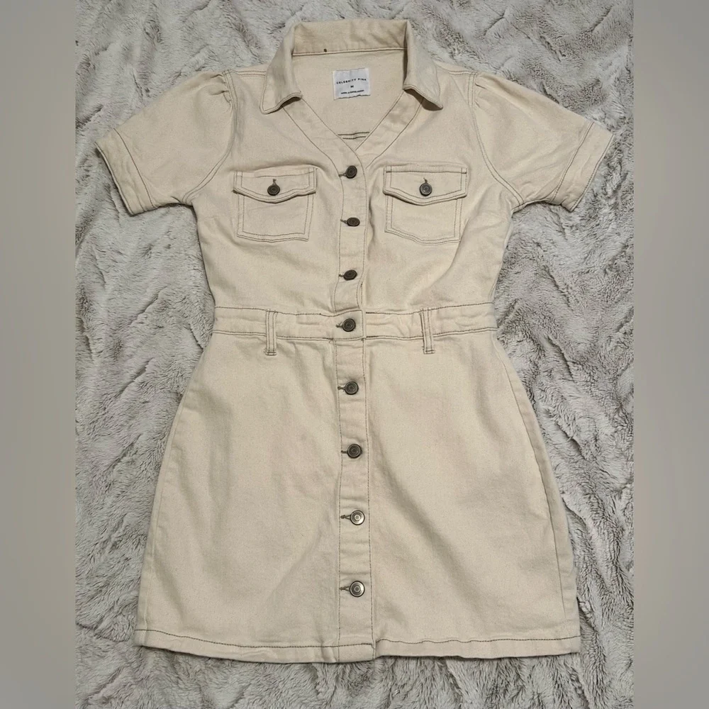 Celebrity Pink Juniors Button up Jeans Dress - Picture 8 of 15